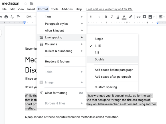 Two Simple Ways To Double Space On Google Docs Two Simple Ways To Double Space On Google Docs